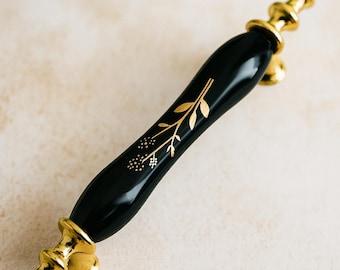 Uchwyt do szafki porcelanowej 96 mm, uchwyt do szuflady w kolorze złotym, gałka do mebli w stylu vintage, uchwyt do szafki kuchennej, uchwyt do drzwi łazienkowych