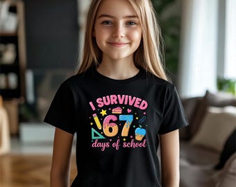 Camiseta "Sobreviví 67 días de clases", camiseta de regreso a clases para maestros