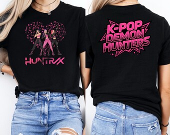 Camiseta Kpop Demon Hunters, camiseta Kpop Black Pink, camiseta Huntrix, camiseta Saja Girls, camiseta Huntrix Black Pink, camiseta Demon Hunters, camiseta Huntrix