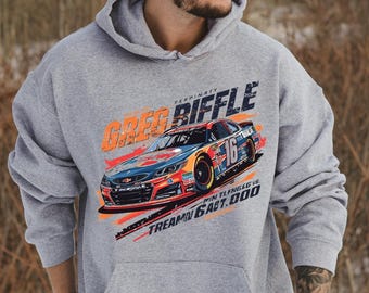 Camiseta retro de carreras, camiseta gráfica de automovilismo vintage, estilo póster de carreras clásico, unisex, regalo para los amantes de Greg Biffle.