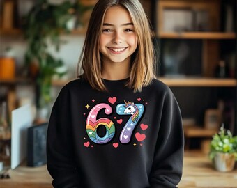 Sudadera juvenil Unicornio 67 de San Valentín