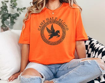 Camiseta del Campamento Mestizo • Camiseta Gráfica de Pegaso • Percy Jackson Fandom