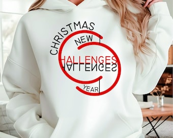 Sudadera navideña de Año Nuevo y Retos, Top de fiesta navideña