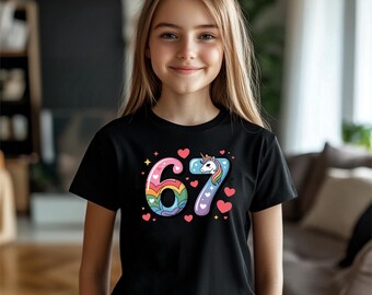 Camiseta juvenil Unicornio 67 de San Valentín, regalo de San Valentín