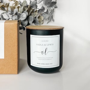 Custom Engagement Candle Gift Box, Personalized Couples Name, Wedding Anniversary Gift, Congratulations Gift For Friends, Christmas Gift