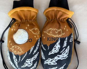 Serene Mountain Scene Kinco Mittens by Lil (M)