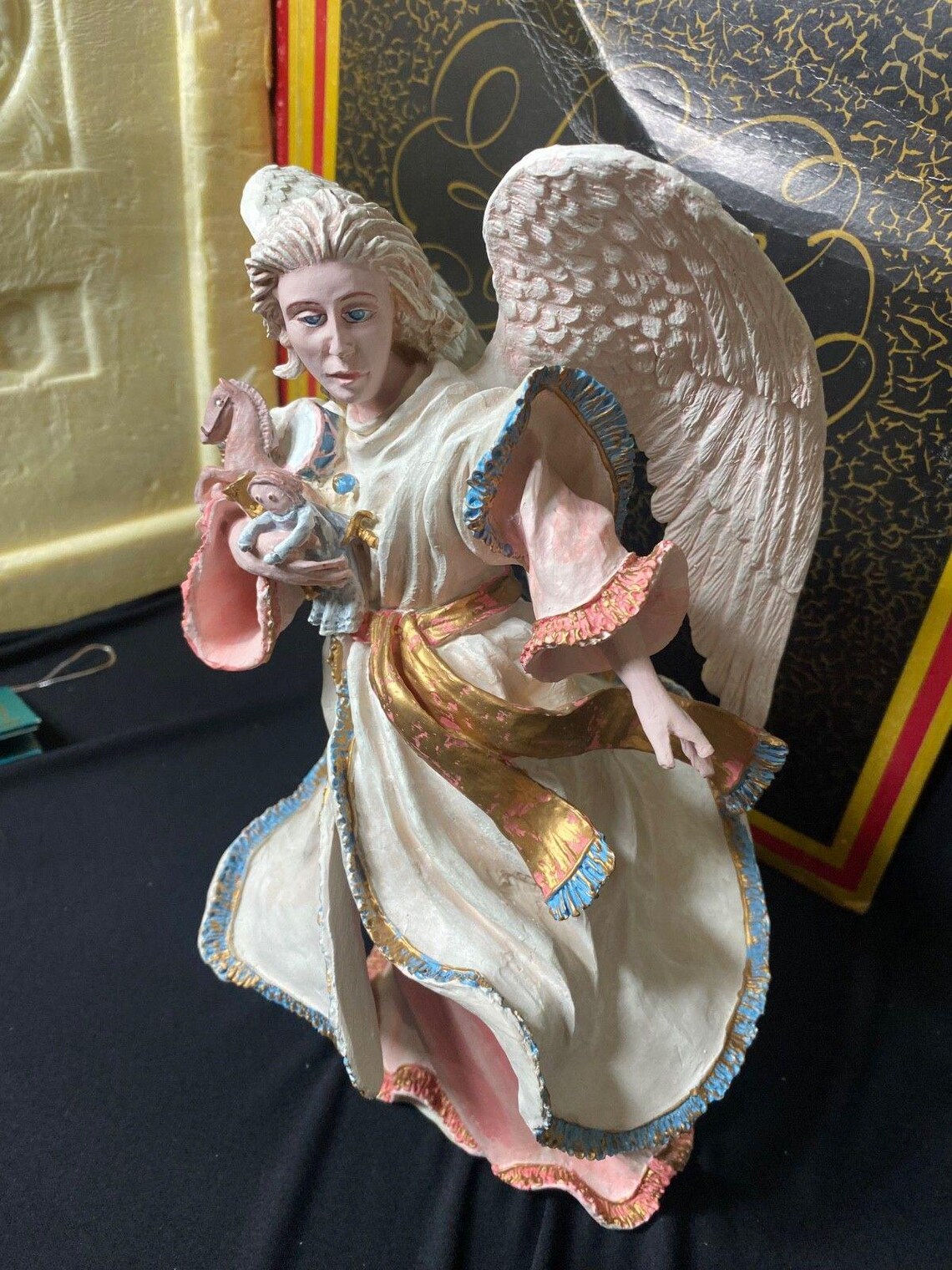 DUNCAN ROYALE - Alsace Angel History of Santa Vintage Figurine W Box - Etsy