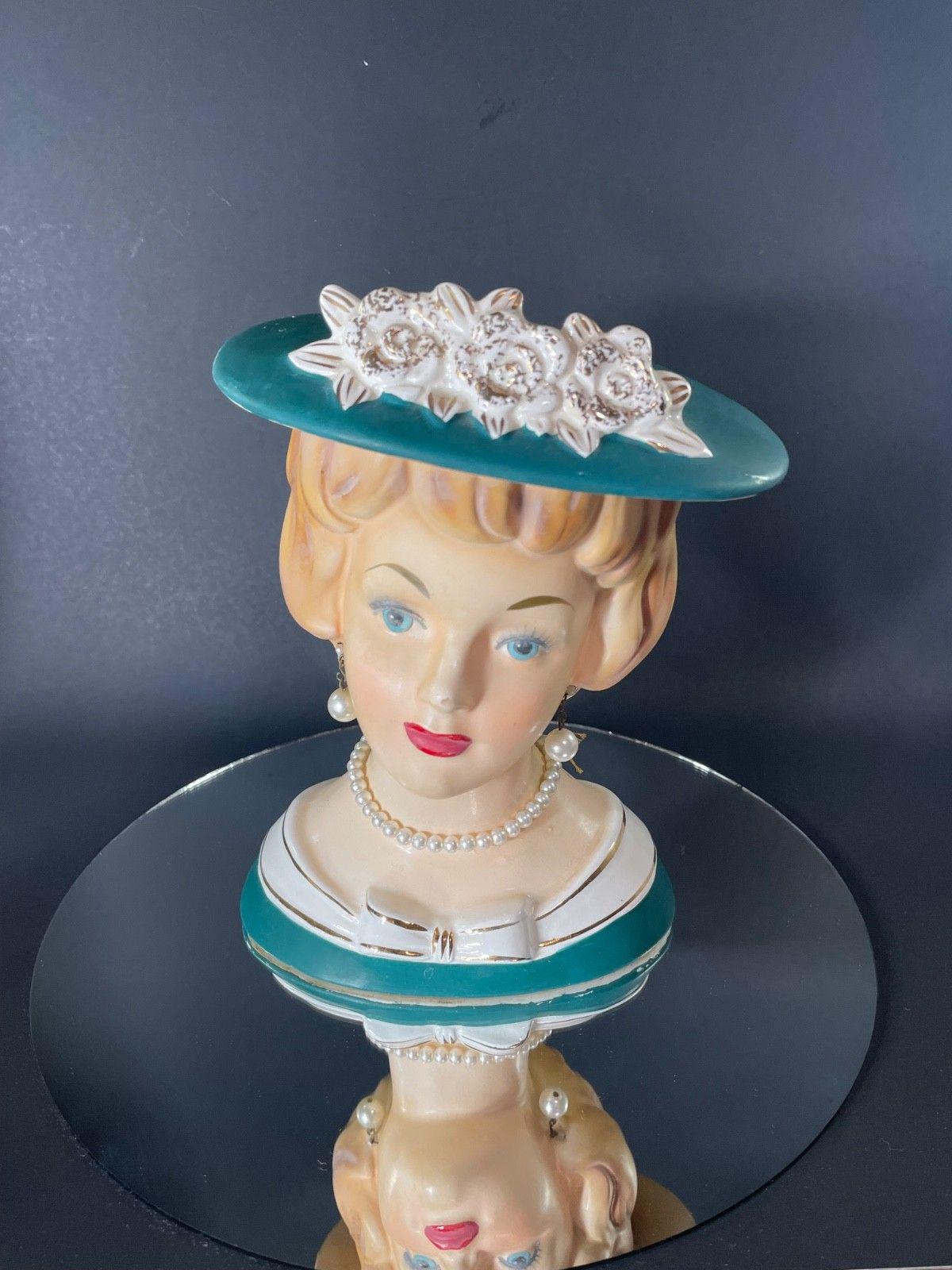 Relpo（レルポ）陶器　花瓶　貴婦人　日本製　ヘッドベース ヴィンテージ Relpo Lady Head Vase - Etsy