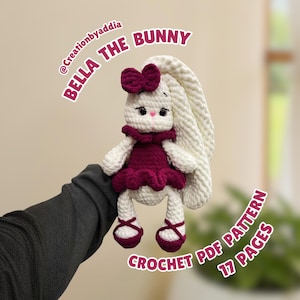 Crochet Pattern Bunny PDF | Amigurumi Bunny Pattern Toys | Rabbit Crochet Pattern for Beginners | Easter Bunny Crochet | Rabbit Pattern
