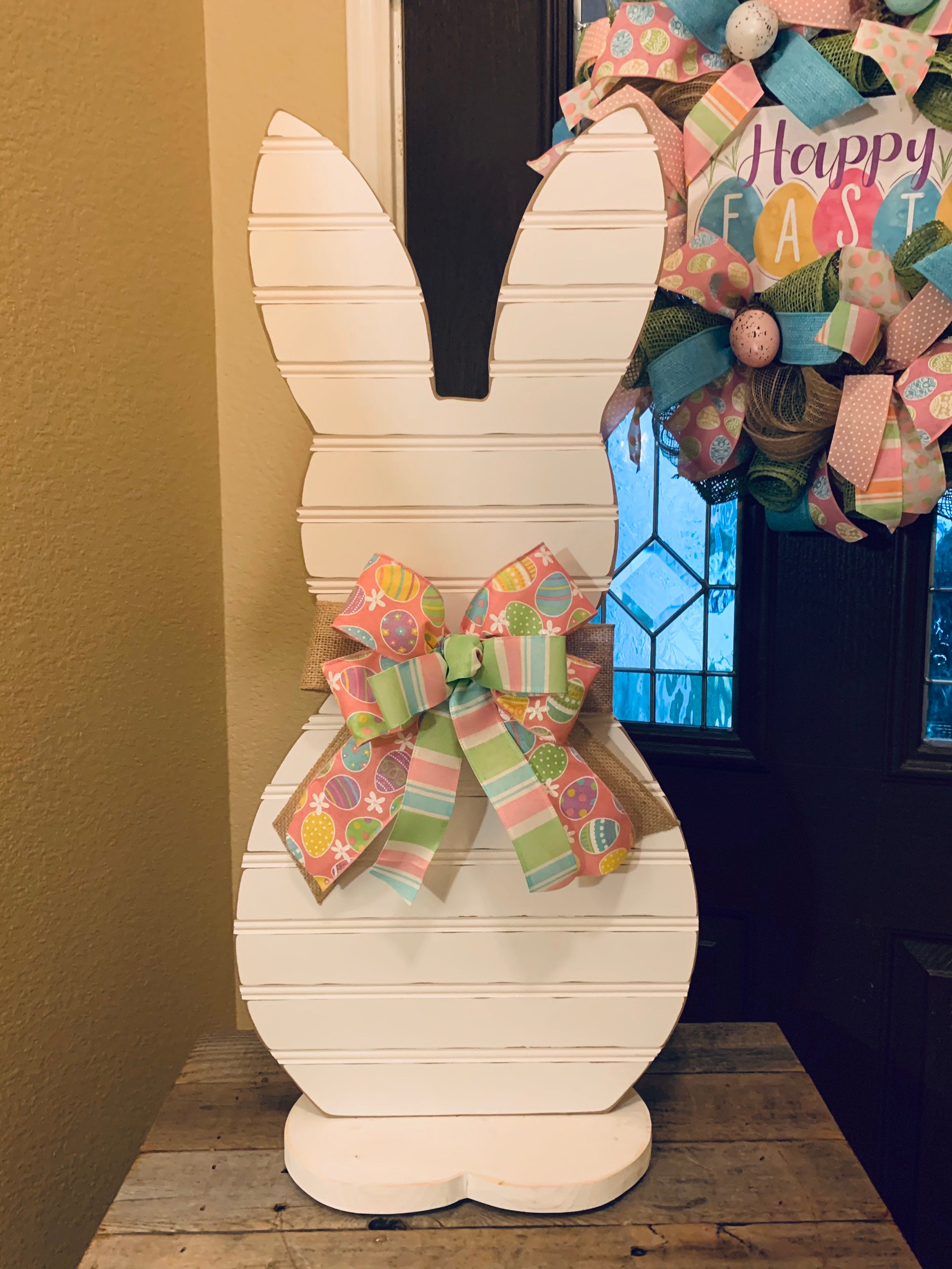 Standing Easter Wood Bunny - Bunny 31 inch Only - Farmhouse Shiplap S…