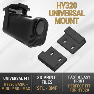 Magcubic HY320 Projector Mount All Models : 3D Print STL/3MF Files (Digital Download)