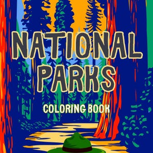 Parki narodowe natura Kolorowanka. Góry, wodospady, doliny, dzika przyroda i strażnicy parkowi. Kolorowanki. Pobierz i wydrukuj plik PDF.