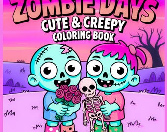 ZOMBIE Days Halloween coloring | Adult Coloring book  | PDF | Download, print and color