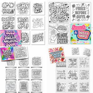 Bold & Easy Swear Word Coloring Book Bundle (PDF Download) image 5
