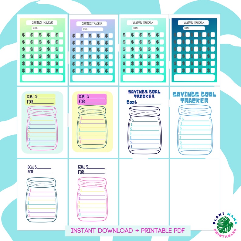 Sparmålsspårare – Mason Jar Variety Pack (digital nedladdning) bild 4
