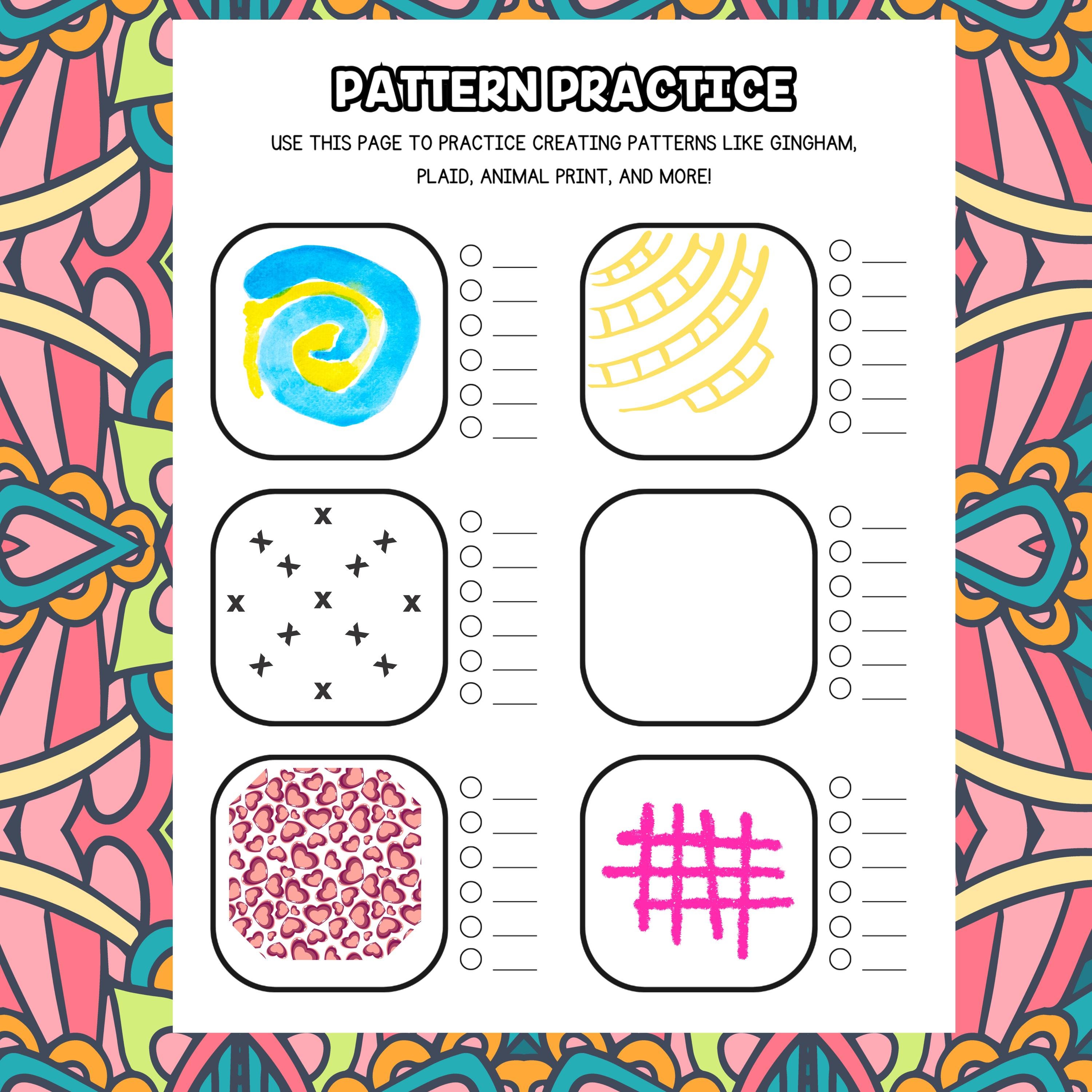 Coloring Technique Practice Sheets (PDF Digital Download) - Etsy