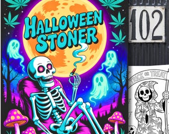 Stoner Summerween Coloring Pages: Spooky Halloween Fun (PDF Download