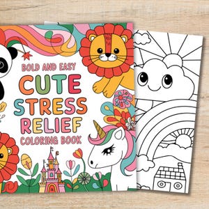 Cute and Cozy Stress relief quotes coloring pages.  PDF Coloring book download and print.128 pages included.