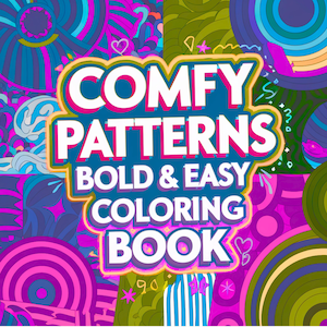 Bold Patterns Coloring Pages, Easy Designs (PDF Digital Download)
