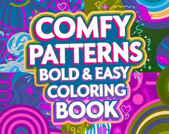 Pages à colorier de motifs audacieux, dessins faciles (téléchargement numérique PDF)