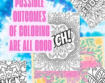 Adult Swear Word Coloring Book - Printable Stress Relief (Digital Download)