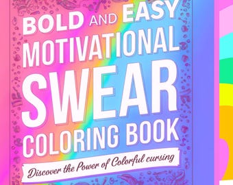 Snarky Swear Word Coloring Book | Easy Print, 60 Pages (PDF)