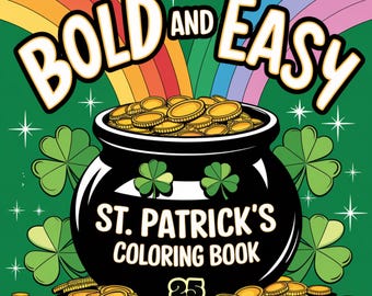 St. Patrick's Day Coloring Book, Fun Easy Designs (PDF Download)