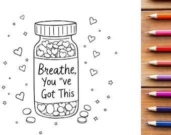 Bold and Easy, self esteem mental health boosters  coloring pages.