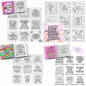 Bold & Easy Swear Word Coloring Book Bundle (PDF Download) image 3