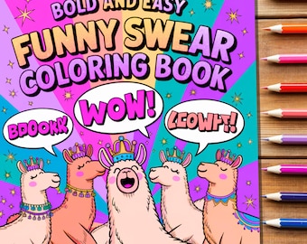 Libro para colorear de palabrotas divertidas: diseños atrevidos y fáciles (descarga en PDF)