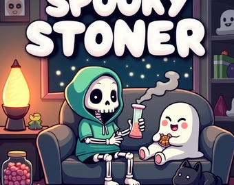 Stoner Spooky Halloween | Adult Coloring book  | PDF | Download, print and color