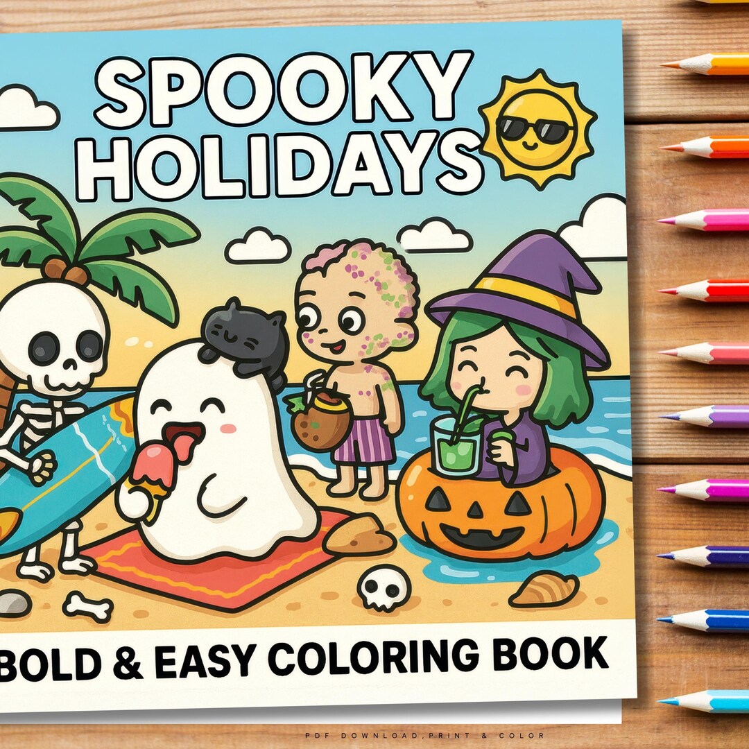 Spooky Beach Holiday Vibes | Halloween | PDF | Download, Print and ...