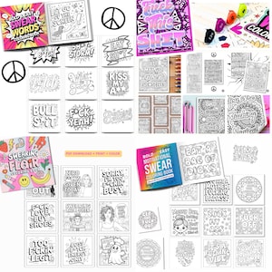 Bold & Easy Swear Word Coloring Book Bundle (PDF Download) image 8