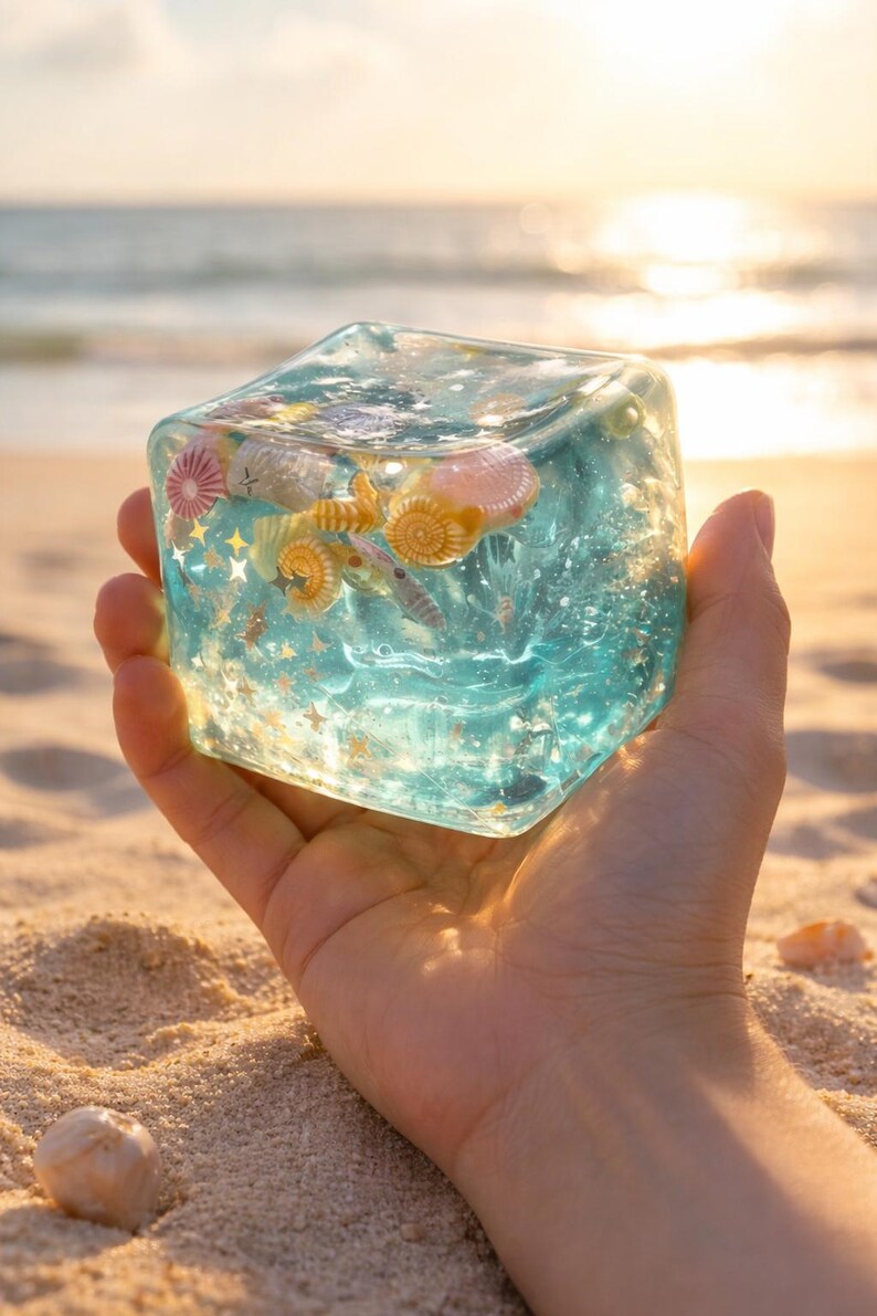 Squishy Shell Ocean Shell Squishy Toy, Clear Blue Sensory Fidget Gift, Kawaii Stress ...