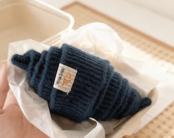 Midnight Blue Wool Triangle Scarf, Soft Winter Neck Wrap