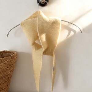 Wool Sophie Scarf, Pure Wool Triangle Shawl, Soft Warm Winter Neck Wrap, Cozy Hand-Feel Kerchief image 3