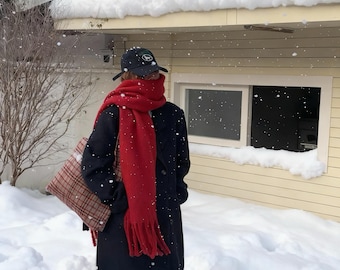 Mikasa Red Scarf – Anime Winter Gift, Christmas Warp