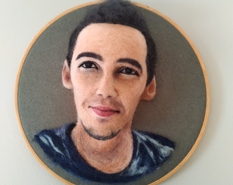 3d needle felting human portrait from photo