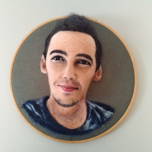 3d needle felting human portrait from photo