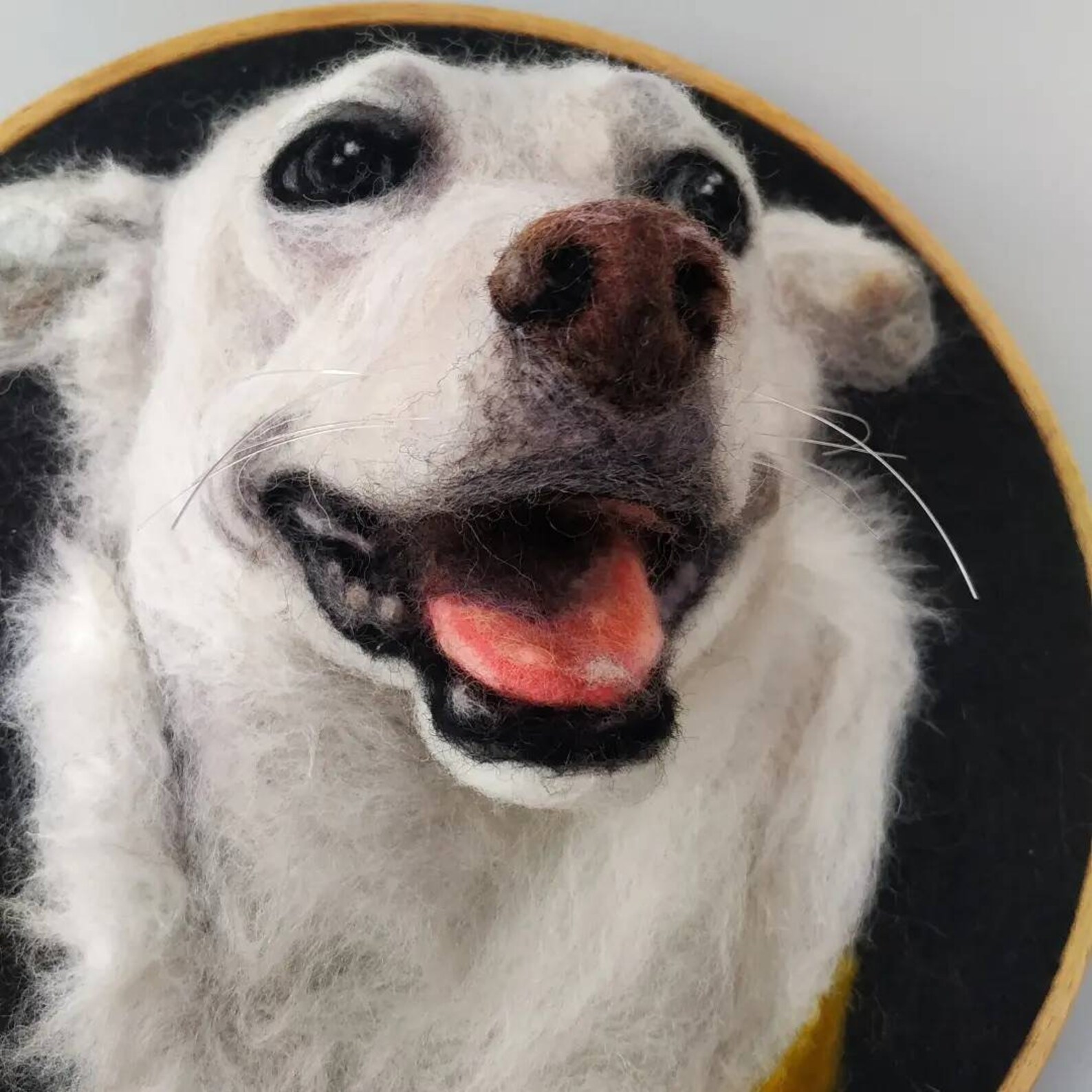 3d Needle Felted Dog Portrait, Custom Dog Portrait, Dog Portrait From Photo Etsy