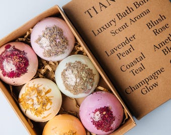 Handmade Vegan Bath Bomb Gift Set – Tianova, Natural Botanicals