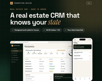 不動産エージェントおよび仲介業者向けCRM、州別取引マイルストーン、開示情報、仲介業者向けパッケージ