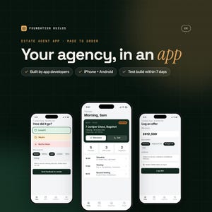 Custom Estate Agent App, iPhone and Android, Viewings, Agent App Package