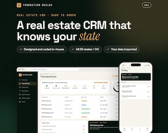 不動産エージェントおよび仲介業者向けCRM、州別取引マイルストーン、開示情報、チームパッケージ