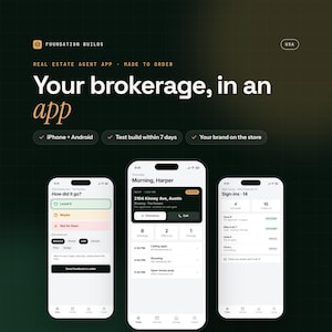 Real Estate Agent App, iPhone and Android, Showings, Offers, Agent + Client Package