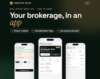 不動産エージェント向けカスタムアプリ（iPhone/Android対応）、物件内覧、オファー、オープンハウス受付（パッケージ）