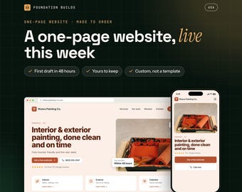 中小企業向けワンページウェブサイト、カスタムモバイルデザイン、プラスパッケージ