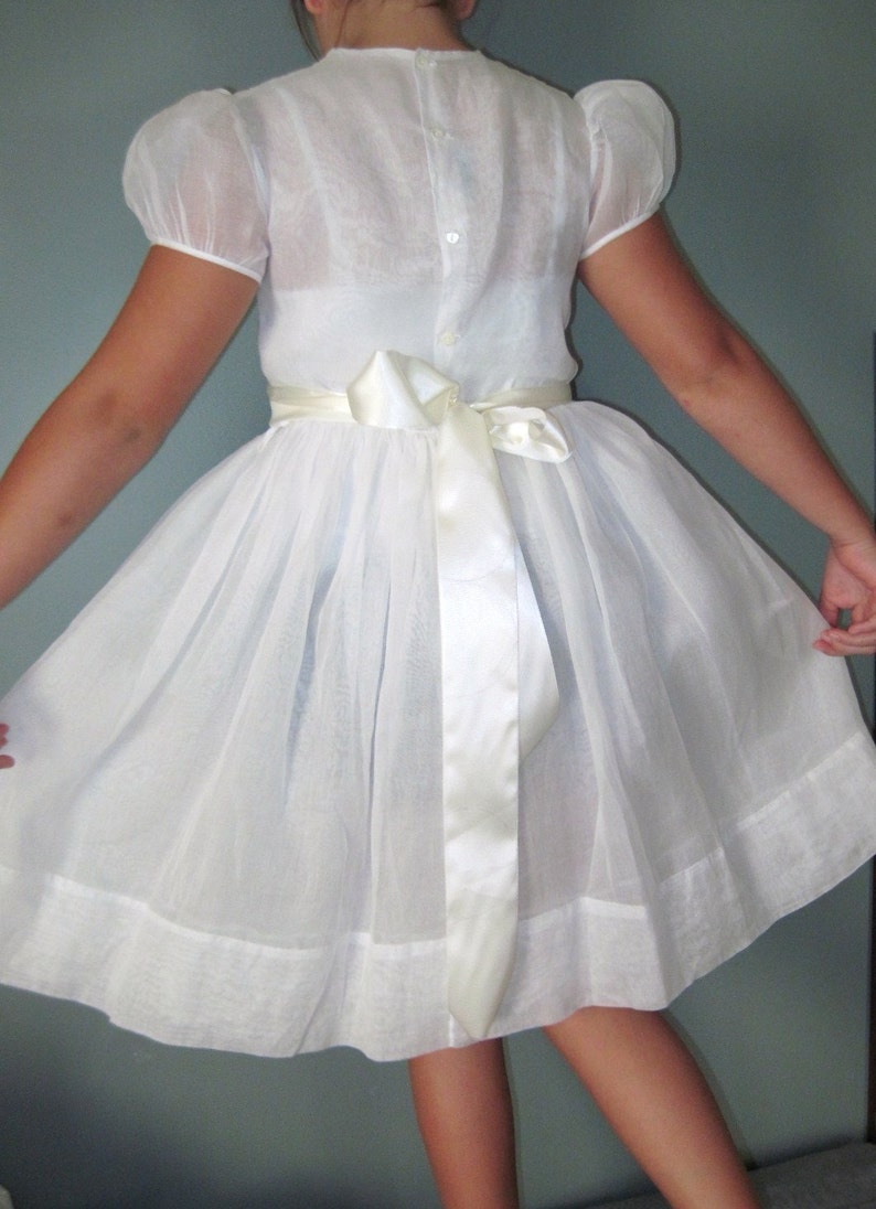 Vintage Flower Girl Dress 1950's Communion Dress Party Etsy