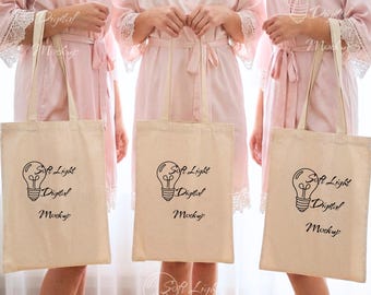 Bachelorette Tote Bag Mockup | Group Hen Party Canvas Bag Mockup | Bridesmaid Proposal Mockup | Digital Download