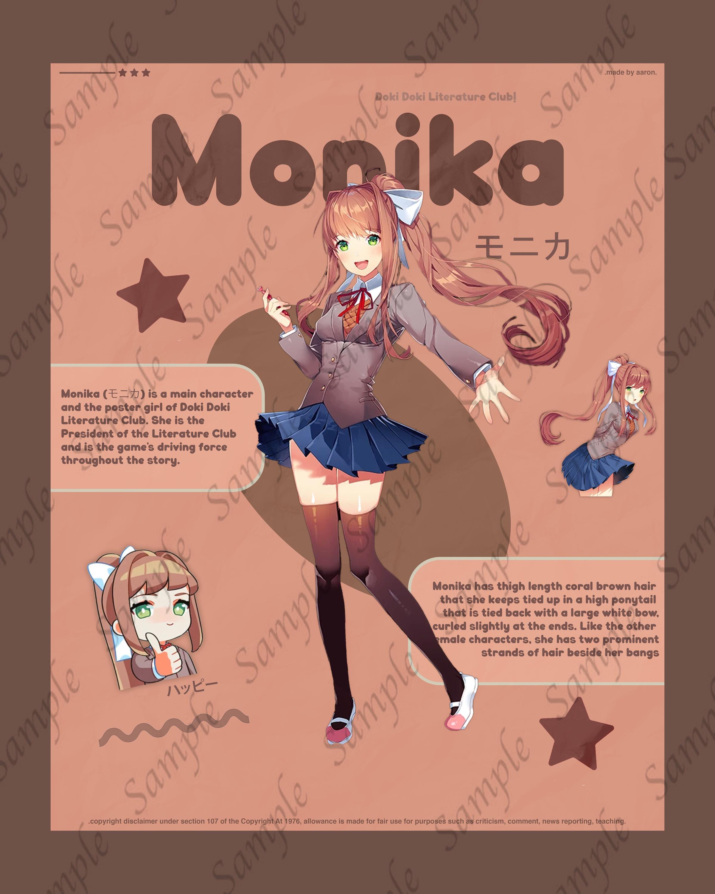 ドキドキ文芸部!ポスター |サヨリ、ナツキ、モニカ、ユリ - Etsy 日本